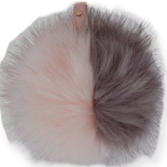 Large Soft Fluffy Pom Pom Keychain Keyring Purse Handbag Accessory - Picture 2 of 3